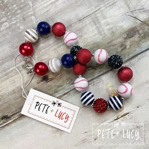 Kids baseball necklace Pete and Lucy super cute girls jewelry